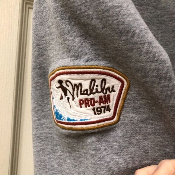 Hollister Y2K Men's Gray Pullover Hoodie Large Malibu Preppy Unisex Heavy Duty - Picture 6 of 10